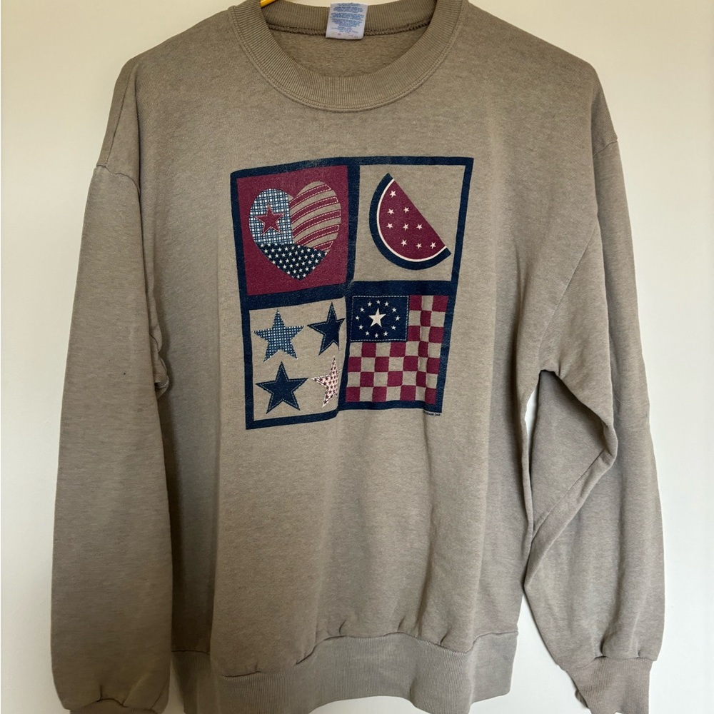 USA patriotic crewneck sweatshirt size large